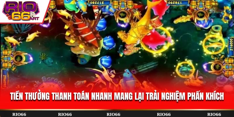 Tiền thưởng thanh toán nhanh mang lại trải nghiệm phấn khích