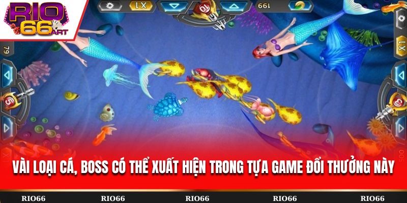 Vài loại cá, boss có thể xuất hiện trong tựa game đổi thưởng này