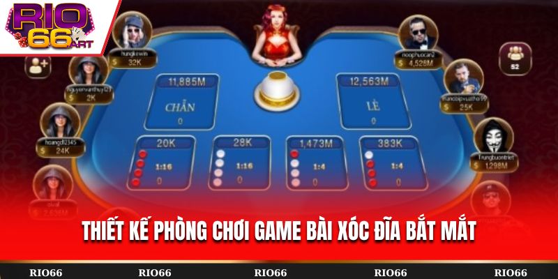 Thiết kế phòng chơi game bài Xóc Đĩa bắt mắt