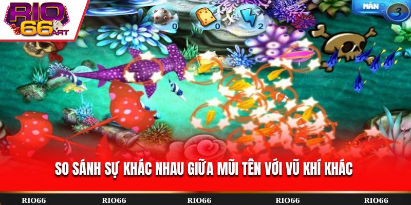 So sánh sự khác nhau giữa mũi tên với vũ khí khác 